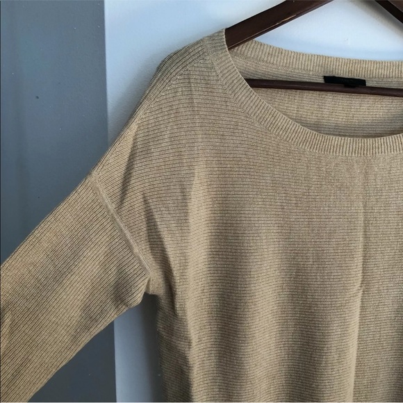 J crew oatmeal ribbed sweater petite small ps - Picture 4 of 11